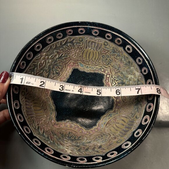 Singing Bowl Middle Eastern Tibetan Hand Etched Meditation Vintage Bowl READ - Picture 16 of 16